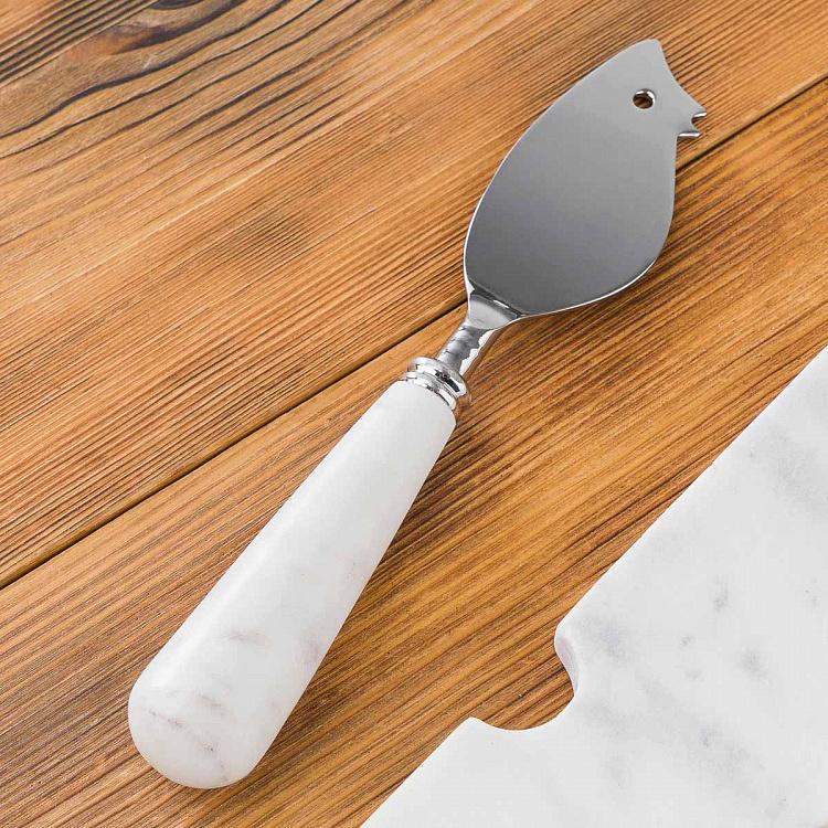 Набор для сыра Мышка и кусочек сыра Set Of 2 Items Marble Cheese Board And Mouse Knife