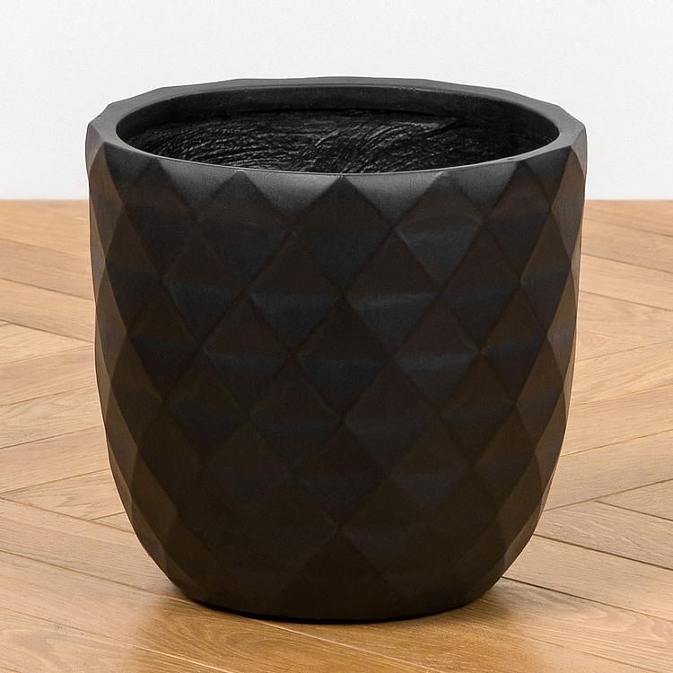 Кашпо Ergo Diamond Bowl Pot Anthracite Small