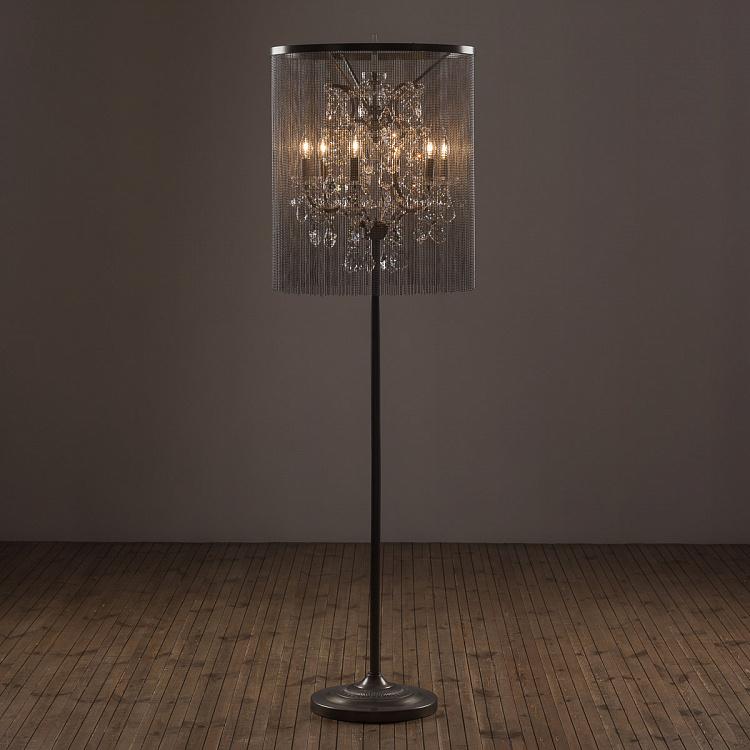 Хрустальный торшер Кольчуга Chainmail Crystal Floor Lamp