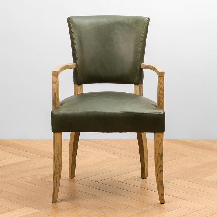 Стул Мами с подлокотниками, светлые ножки Mami Dining Chair With Arms, Oak Brown