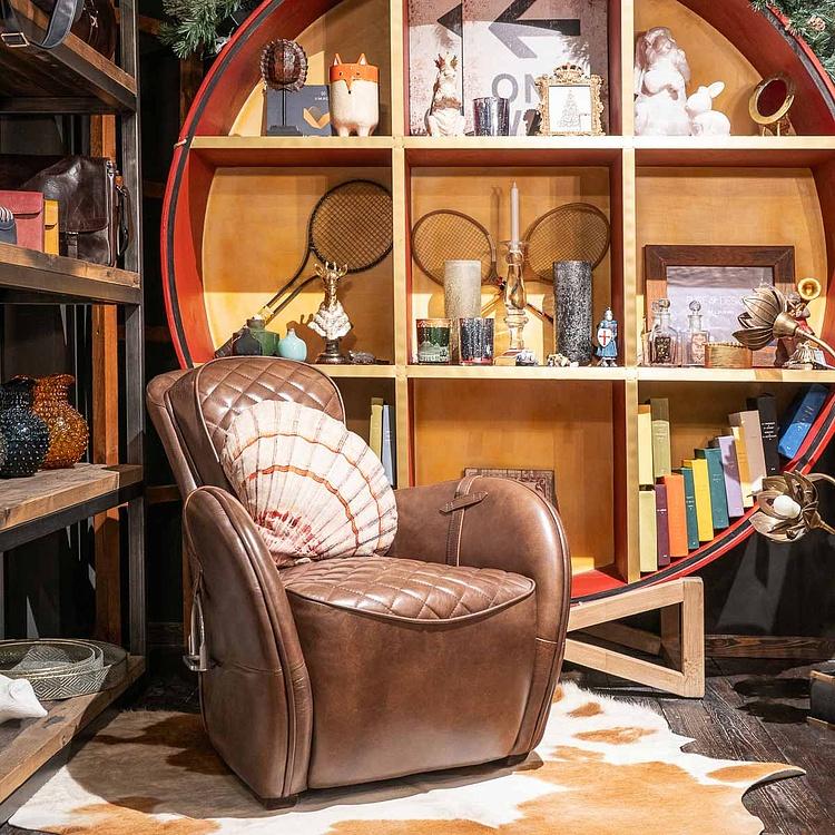 Кресло Race Armchair RM натуральная кожа Brown Franco - ракурс 16