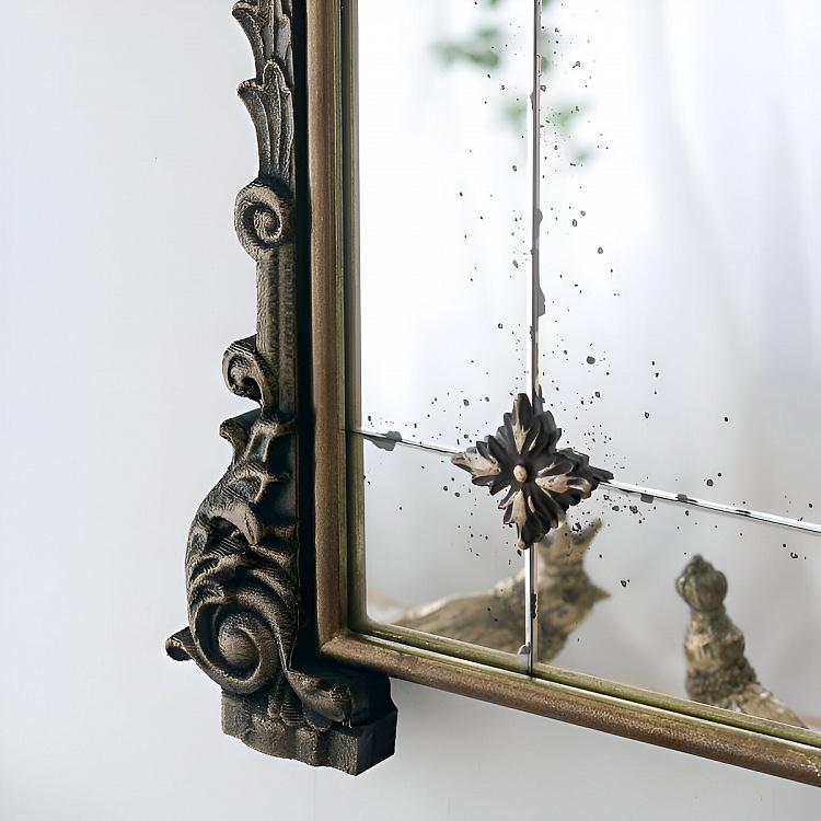 Зеркало с золотистым узором в антикварном стиле Antique Gold Wall Mirror