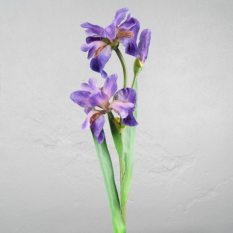 Искусственный цветок Siberica Iris Dark Lilac 80 cm