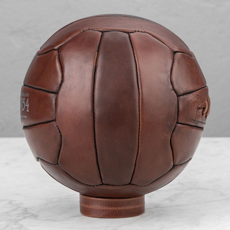 Кожаный мяч 1954, тёмно-коричневая кожа Match Ball 1954, Dark Brown