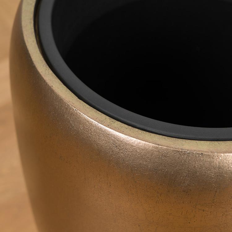 Кашпо Effectory Metal Tall Pot Matte Gold Small - ракурс 3
