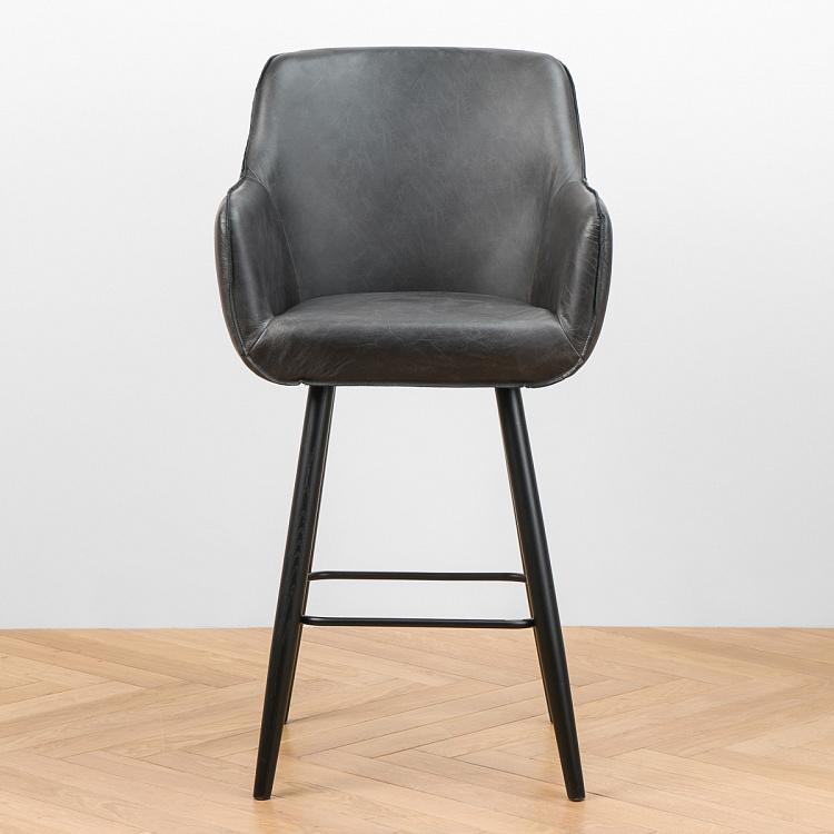 Барный стул Кофе, чёрные ножки Coffee Barstool, Oak Black