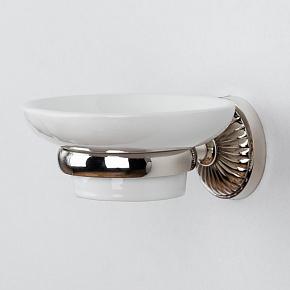 Wall Mount Soap Rosace Nickel And Ceramic