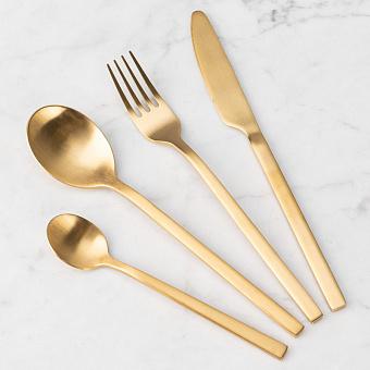Set Of 4 Golden Cutlery