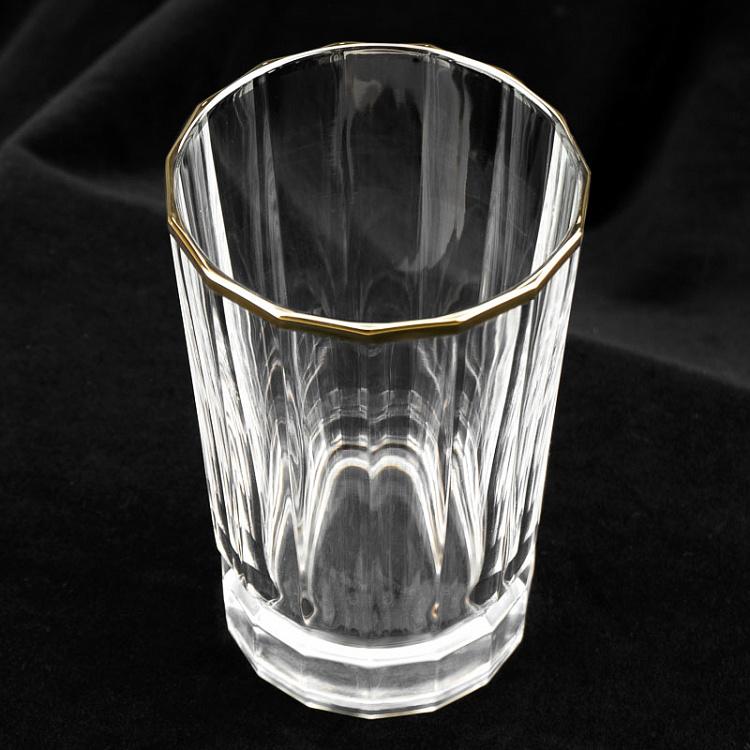 Высокий стакан с золотым ободком Макасар Macassar Glass Tall With Golden Rim