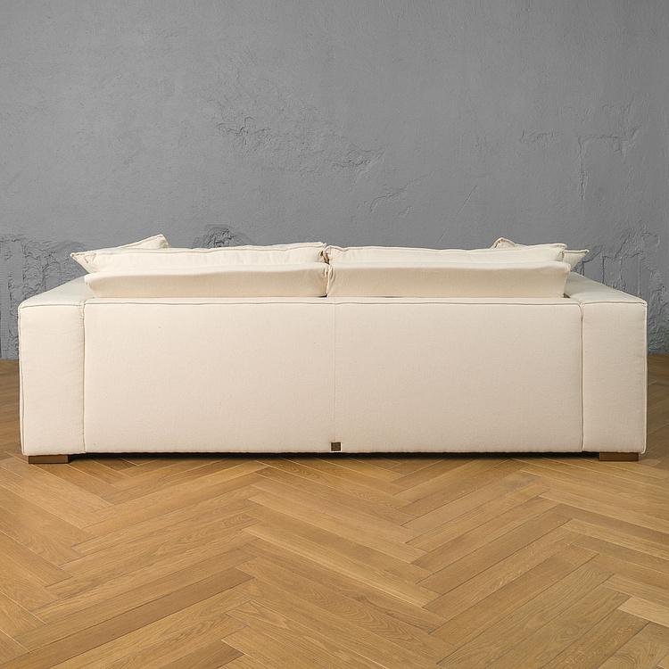 Трёхместный льняной диван Сити, ножки цвета латуни City 3 Seater, Brass Metal Linen RM