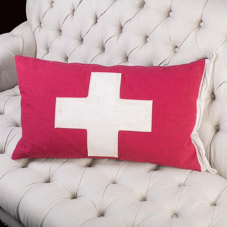 Декоративная подушка с флагом Швейцарии, S Flag Cushion Switzerland Small