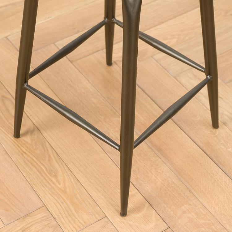 Табурет с деревянным сиденьем Stool Wooden And Metal