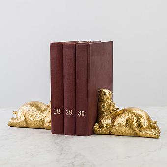 Bookend Hippos Gold