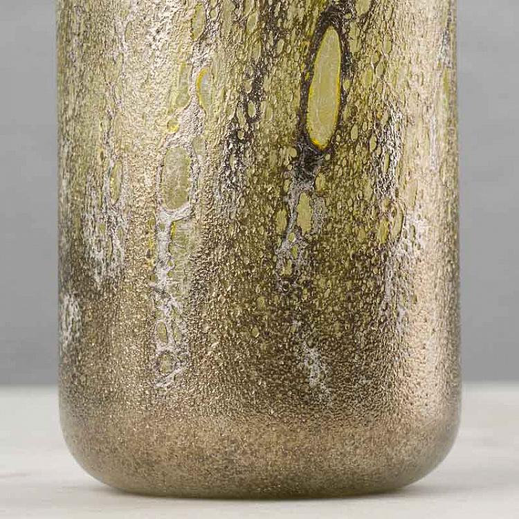 Жёлто-серебристая высокая ваза Кратер Cratere Jaune Argent High Vase