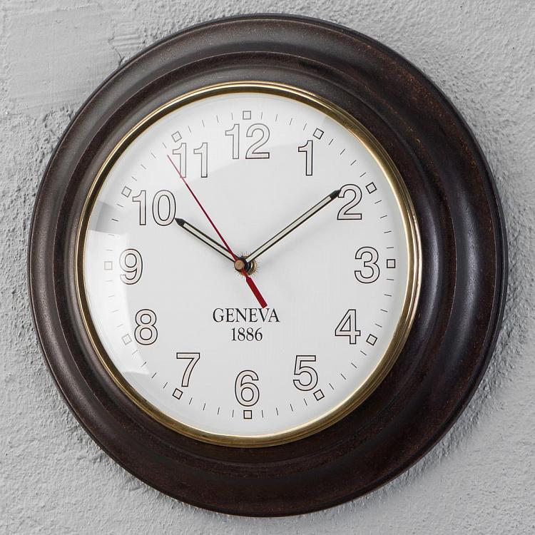 Настенные часы из коричневого дерева манго Brown Mango Wood Wall Clock