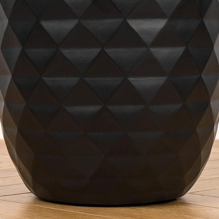 Кашпо Ergo Diamond Bowl Pot Anthracite Medium - ракурс 4