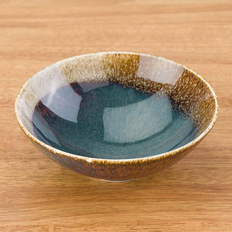 Bloom Blue And Brown Bowl