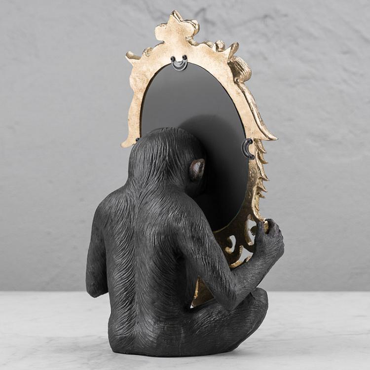 Настольное зеркало с чёрной мартышкой Mirror With Black Monkey