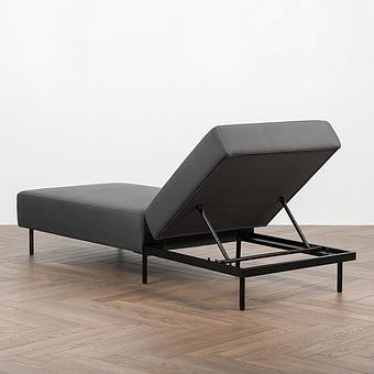 Садовый шезлонг-лежак Chic Lounger, Black акриловая ткань Anthracite Carbon - ракурс 4