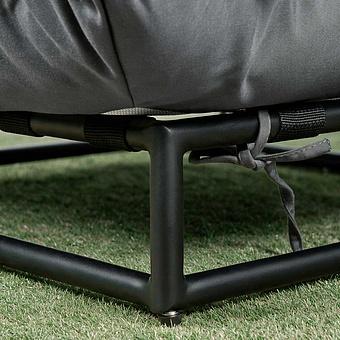 Садовый шезлонг-лежак Coral Lounger, Black акриловая ткань Anthracite Carbon - ракурс 8