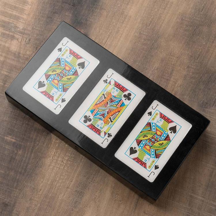 Шкатулка с тремя колодами карт Card Box For 3 Games