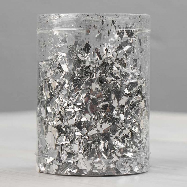 Серебряное конфетти 30 грамм Confetti Flakes 30 gram In Box Silver 10 cm