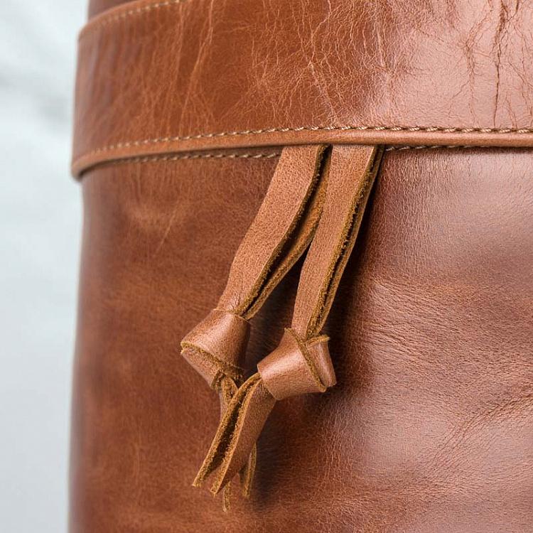 Коричневый винтажный кожаный мужской рюкзак P39 в виде боксёрской груши P39 Backpack, Old Brown