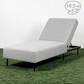 Садовый шезлонг-лежак Chic Lounger, Black акриловая ткань Lead Chine