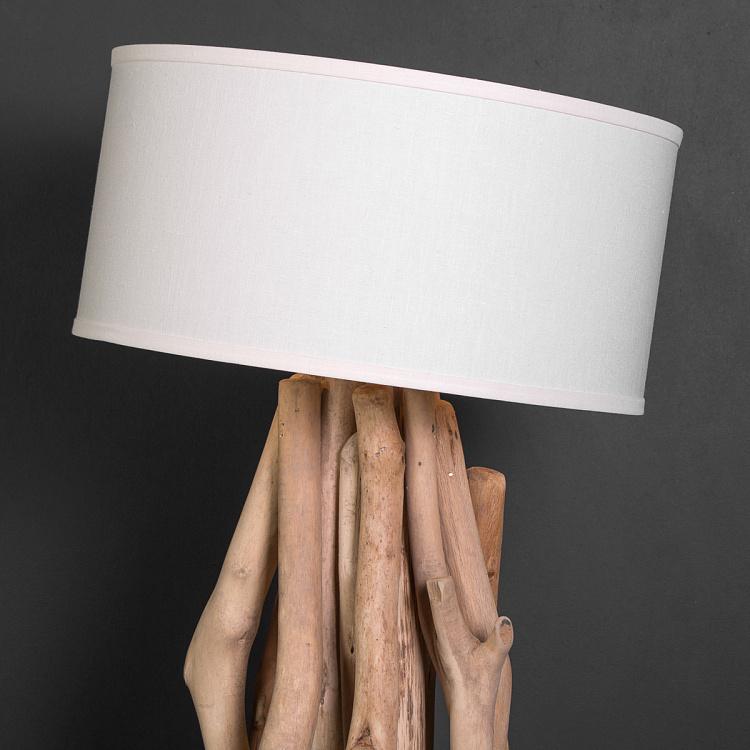 Настольная лампа с абажуром Мангровое дерево, L L030 Mangrove Driftwood Table Lamp, Large