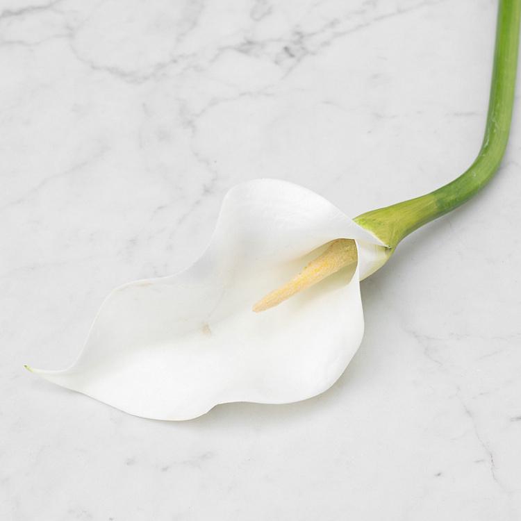 Искусственная калла белая, M Calla White Medium 83 cm