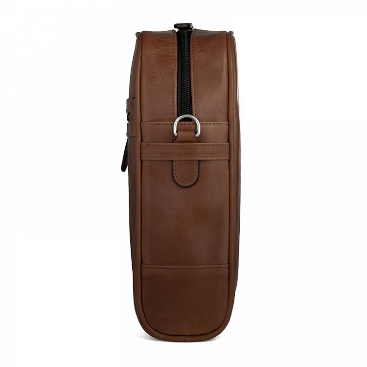 Песочно-коричневая кожаная мужская сумка Гном Midget Bag, Sabbia