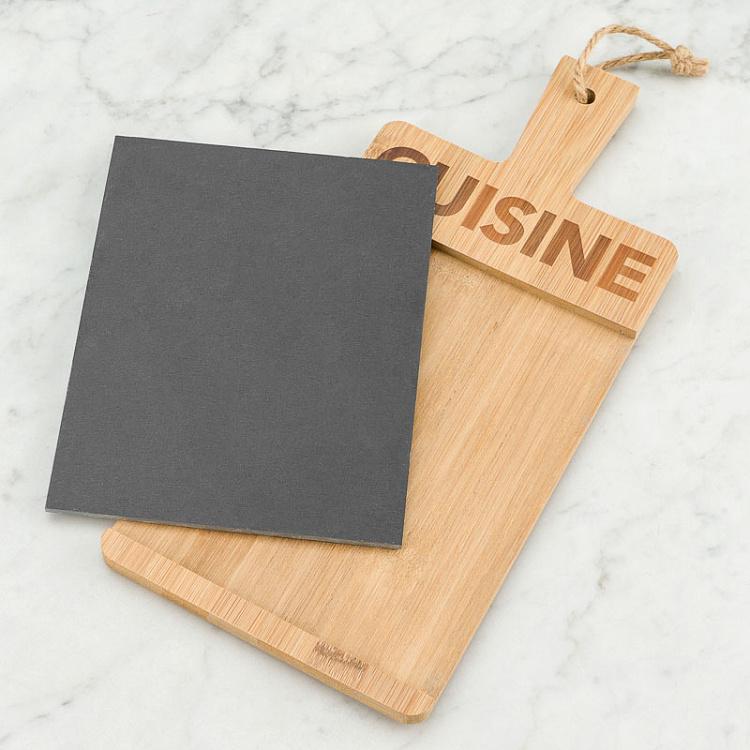 Разделочная доска из бамбука и сланца Bamboo And Slate Kitchen Cutting Board