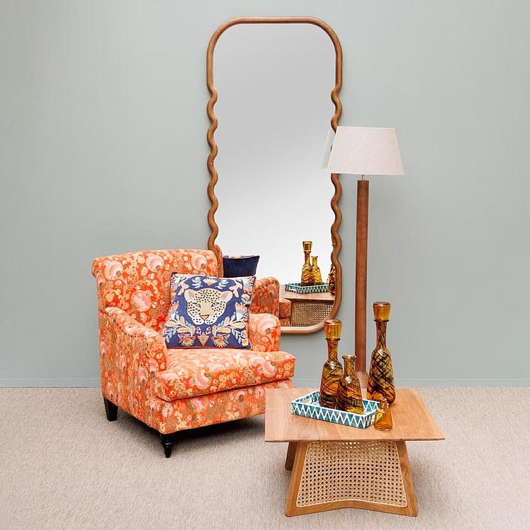 Зеркало в волнистой деревянной раме Свингли Swingy Wooden Waves Mirror Large