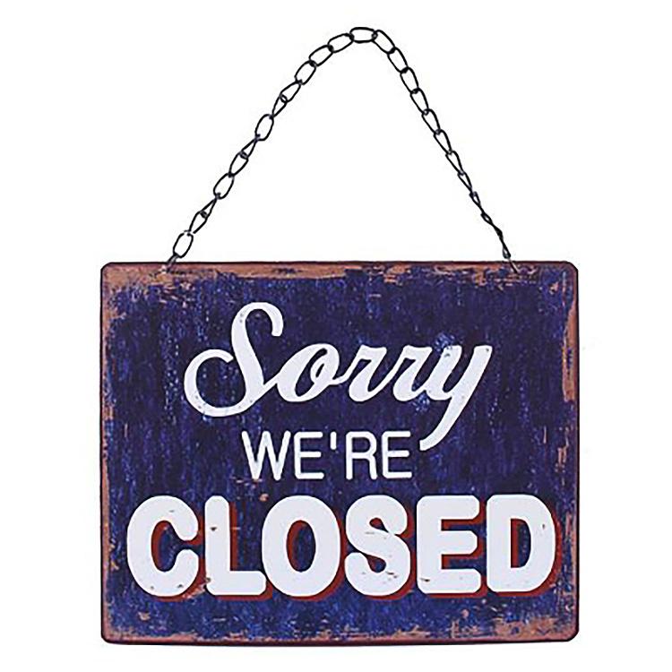 Металлическая табличка Открыто и Закрыто Metal Sign Open And Closed