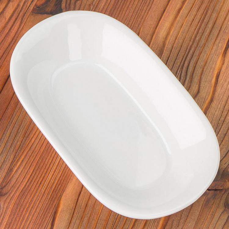 Овальная белая мыльница Soap Dish White