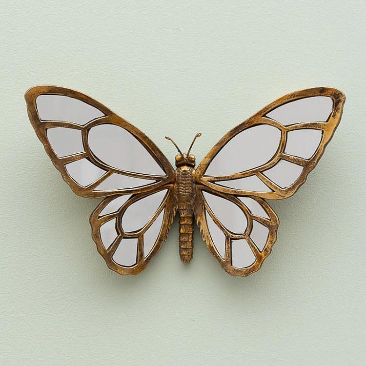 Настенное украшение с зеркалами Бабочка Butterfly Wall Deco With Mirrors