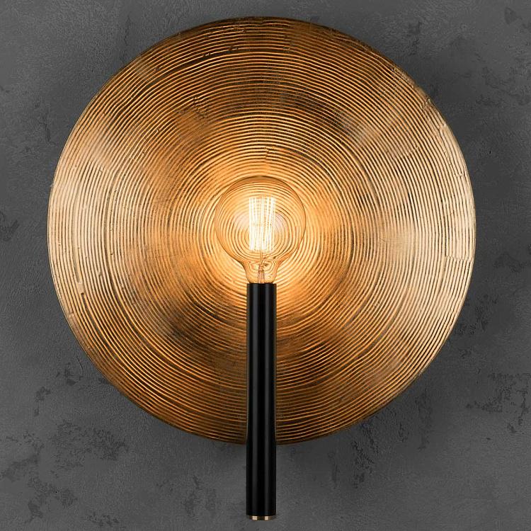 Бра Орбис, золотая поталь, L Wall Lamp Mind And Object Orbis Large, Potal Gold