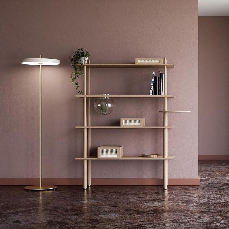 Стеллаж Сториз с медной тарелкой Stories Shelving With Brass Plate