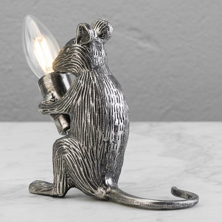 Серебряная настольная лампа Гонсалес Gonzales Lamp Silver Patina