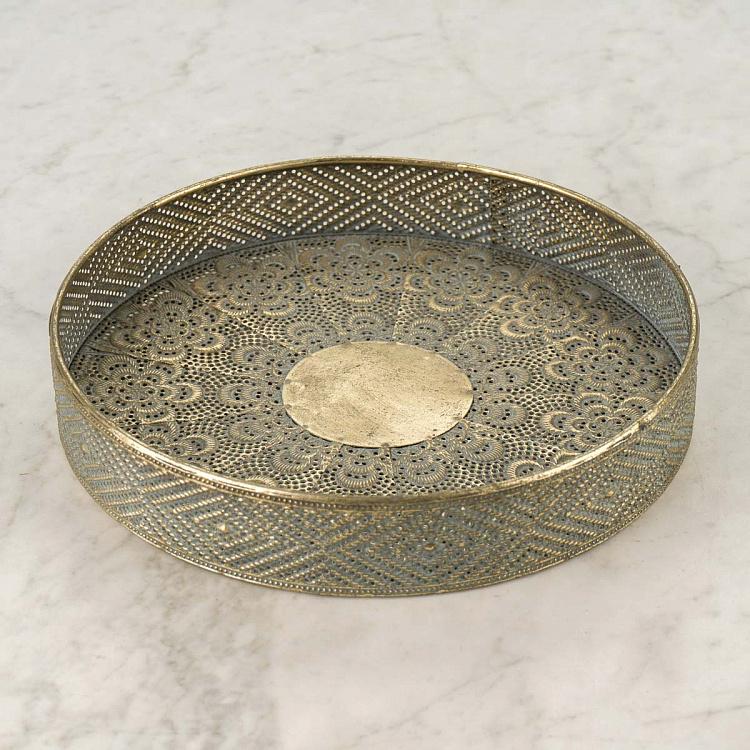 Металлический поднос, S Tray Metal Gold Small