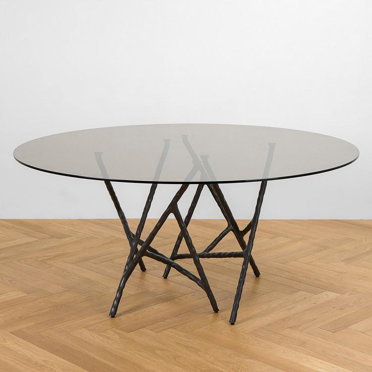 Обеденный круглый стол Чирчео Circeo Dining Table, Antracite Steel