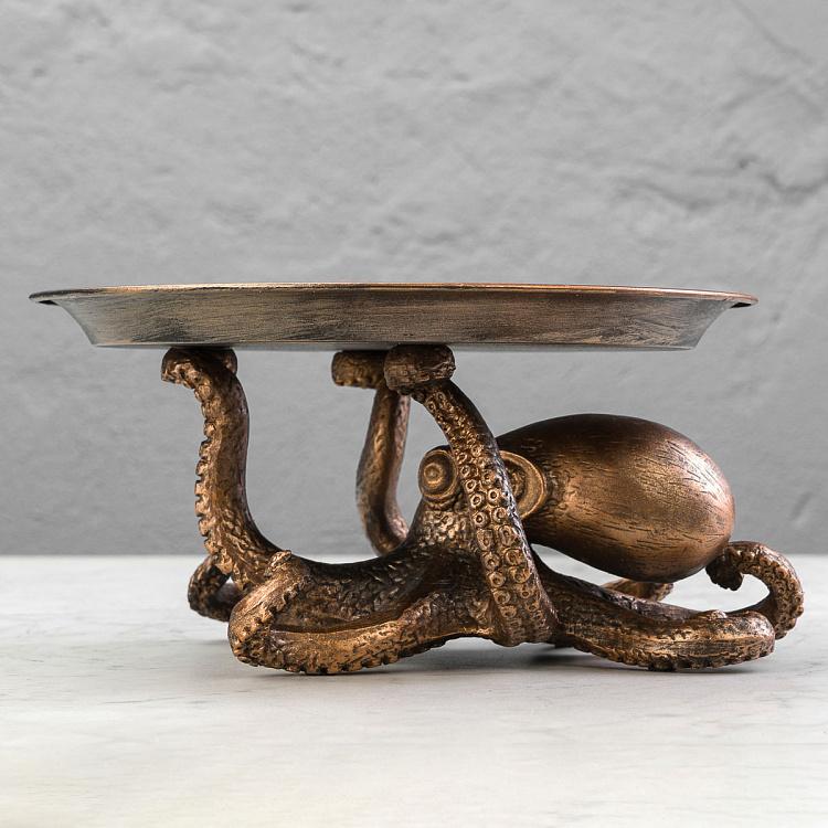 Круглый поднос-тортовница Осьминог Octopus Tray On Base