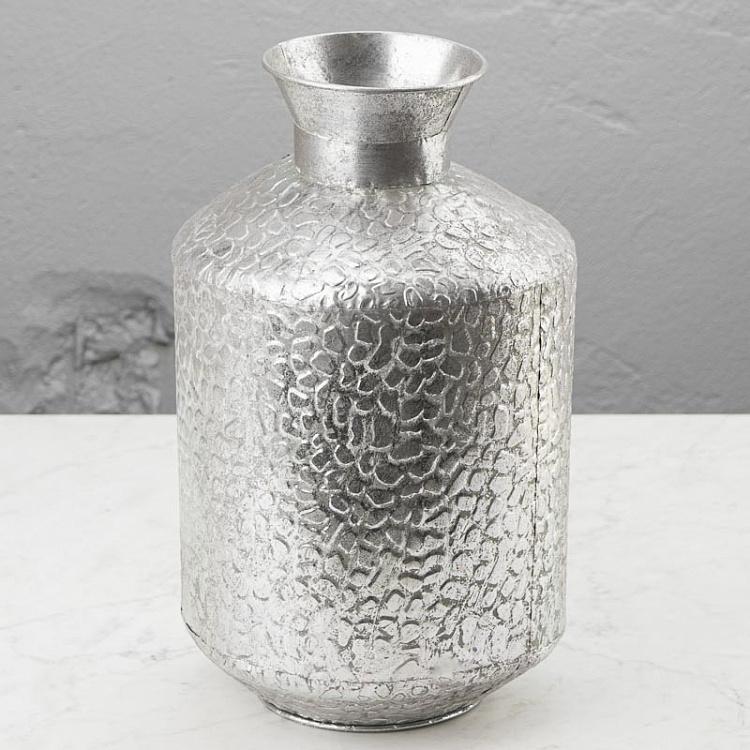 Decorative Metal Vase Silver Small