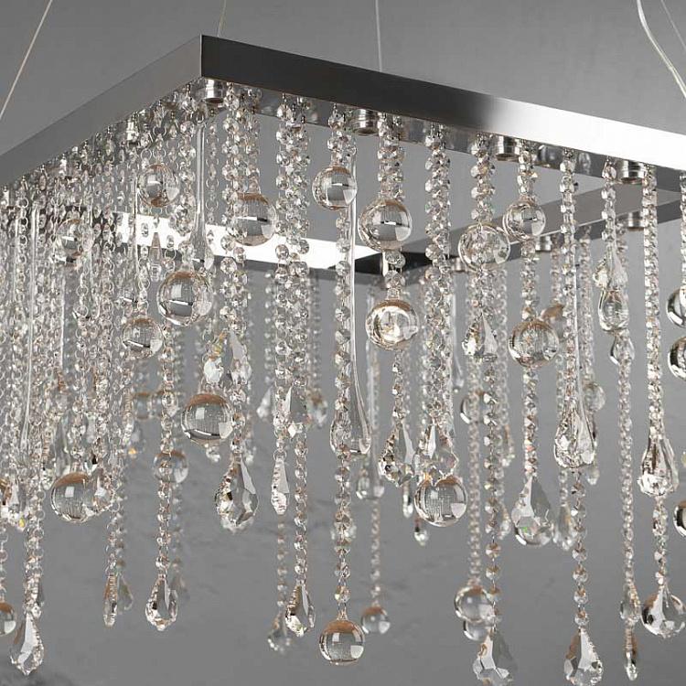 Квадратная люстра Сосульки, M Icicle Chandelier Square Medium