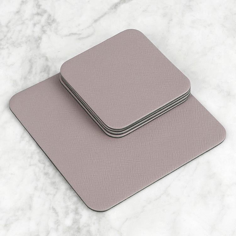 Набор из пяти квадратных подставок под стаканы и чайник Set Of 5 Square Coasters