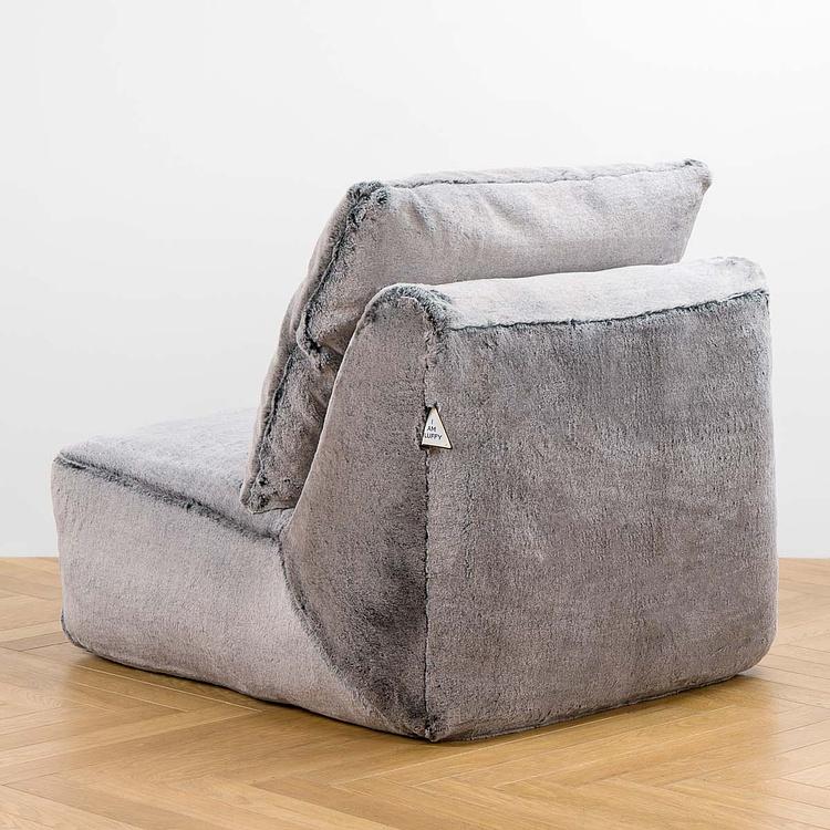 Кресло Lomfy Chair искусственный мех Grizzly Grey - ракурс 4