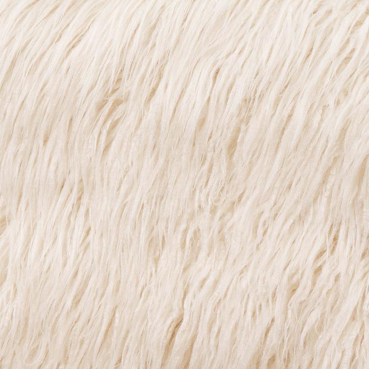 Пуфик Alaska Rectangular Pouf Small искусственный мех Mongolia Cream - ракурс 5