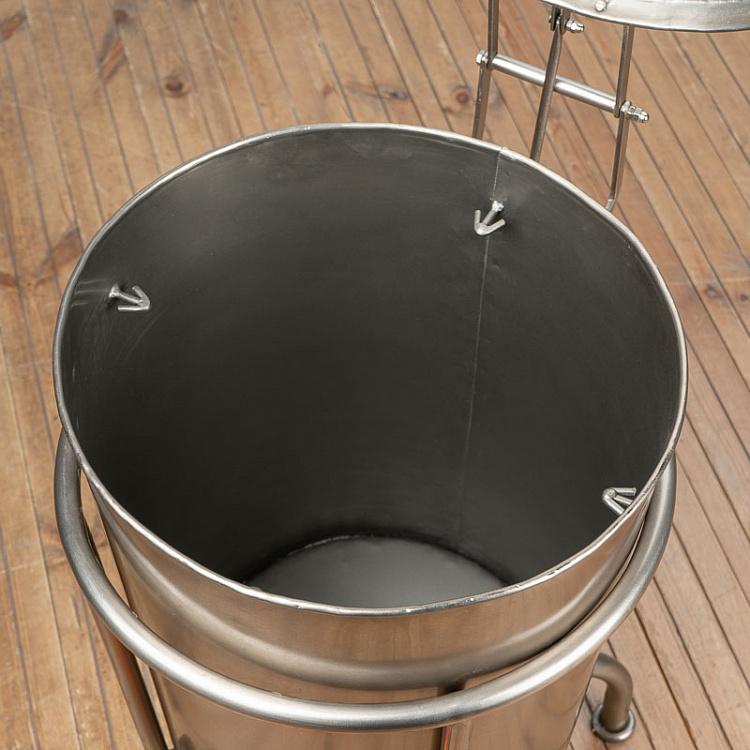 Металлическая корзина для мусора Metal Dustbin On Stand