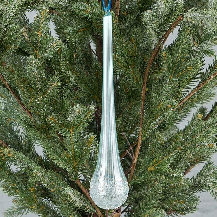 Ёлочная игрушка Голубая сосулька Icicle Blue 25 cm