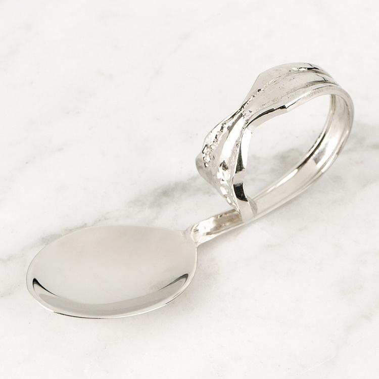Кольцо для салфетки Ложка Spoon Napking Ring Silver